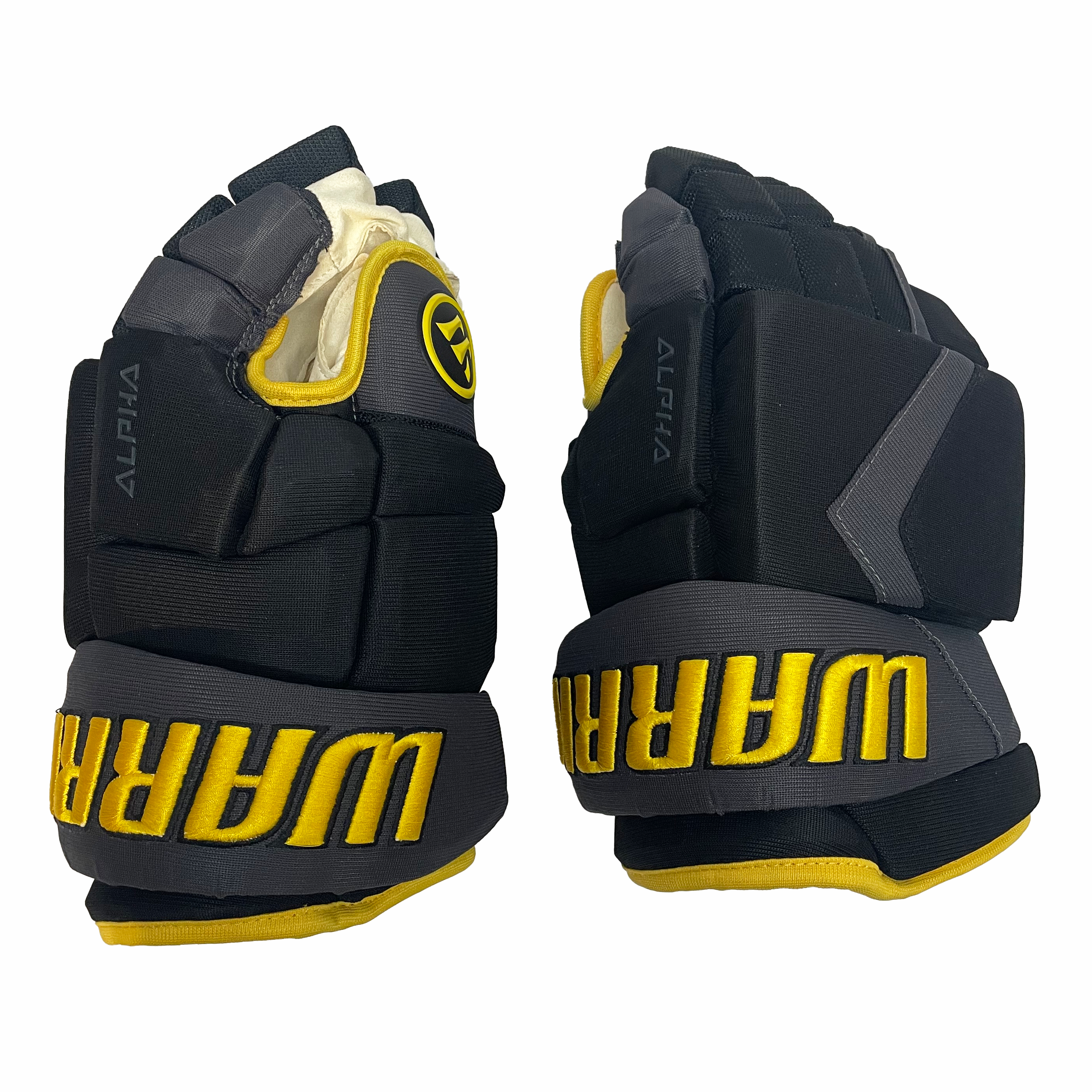 Warrior Alpha - ECHL Pro Stock Glove (Black/Grey/Yellow)